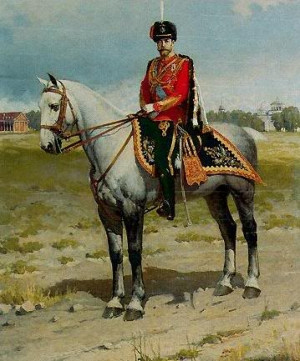 Tsar Nicholas II On Horse