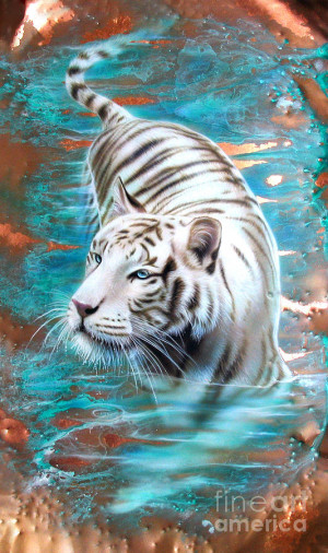 Black And White Tiger Painting