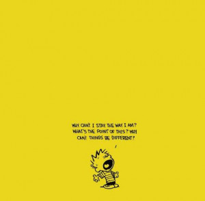 Calvin and hobbes cartoon quotes and sayings things points