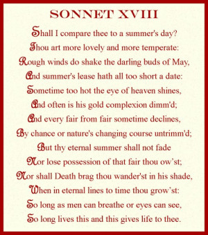 Shakespeare's Sonnets Online - Sonnet 18 