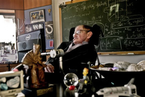 astrophysicien britannique Stephen Hawking dans son bureau de l ...