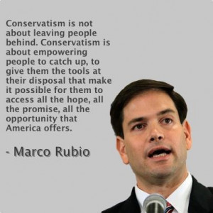 Marco Rubio supports Conservatism