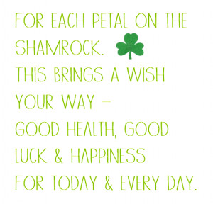 Irish Shamrock Quote For...