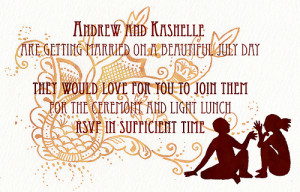 Kashelle and Andrew’s wedding invitation