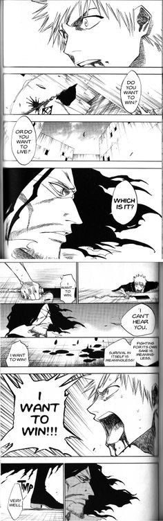 Zangetsu and Ichigo Kurosaki quotes from #Bleach 13, pages 58-59. More