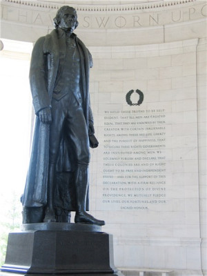 Rudulph Evans's statue of Thomas Jefferson with excerpts from the ...