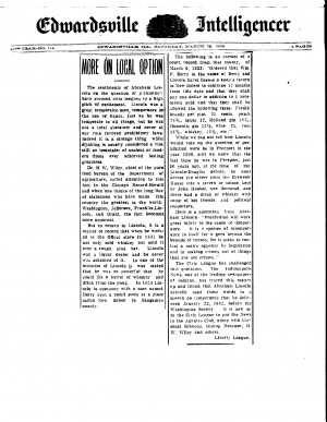 More on Local Option EdwsardsvilleIntelligencer Saturday March 28