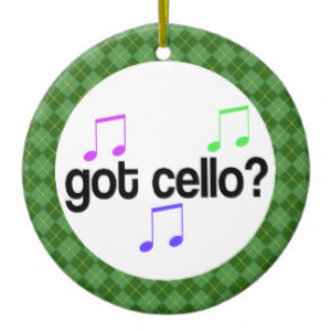 Cello Quote Christmas Music Ornament
