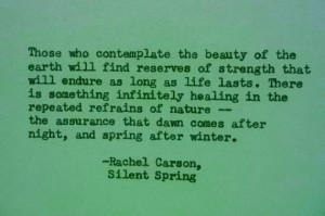 RACHEL CARSON NATURE Earth Day Quote Hand Typed Quote Made with ...