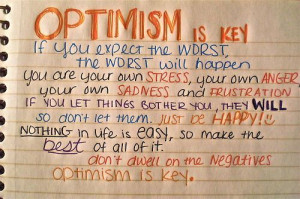 Optimisme is de sleutel
