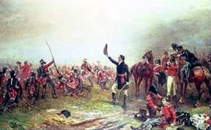 ... Wellington at the end of the Battle of Waterloo by Robert Hillingford