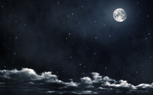 moon stars clouds wallpapers
