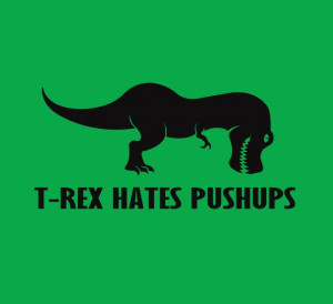 Shirt T-rex Hates Pushups Humorous Ladies Tee Hilarious Girls Fitted T ...