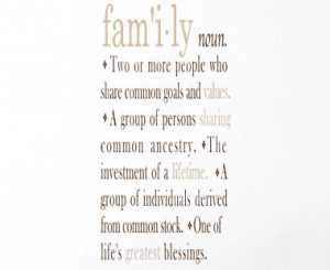 Family Definition Tall Wall Decals