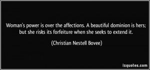 Beautiful Christian Women Quotes Woman's power is over the