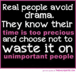 Real People Avoid Drama