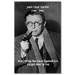 Existentialist Jean-Paul Sartre Mini Poster Print