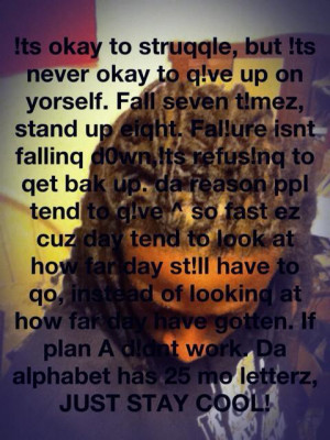 stand up eight. Failure isn't falling down, its refusing to get back ...