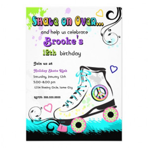 Roller Skate Party Invitations Printable Free