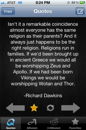 Richard Dawkins Quote – Atheism App