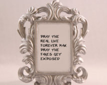 SILVER Framed Lyrics DRAKE framed q uote Know Yourself home decor gift ...