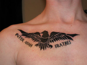 Bold Ink Latin Quote Tattoo