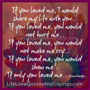 If you loved me,..