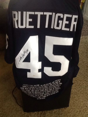 Rudy Ruettiger Brand New Movie Quote ,autographed Notre Dame Jersey Xl ...