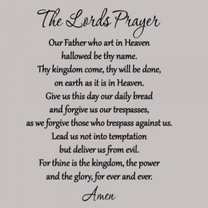 The Lords Prayer Wall Decal Bible Quote Christian Wall Scripture Home ...