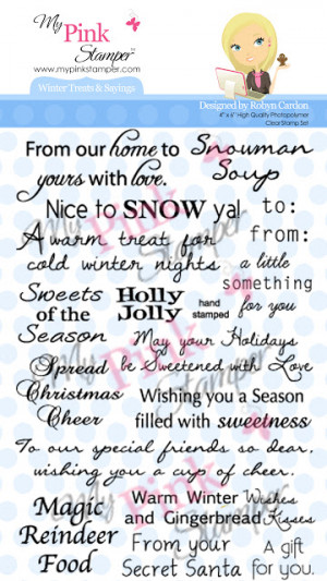 The stamp set that I am featuring today is Winter Treats & Sayings: