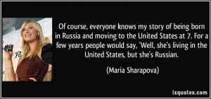 knows my story of being born in Russia and moving to the United ...