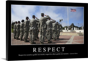 Respect: Inspirational Quote and Motivational Poster Wall Art
