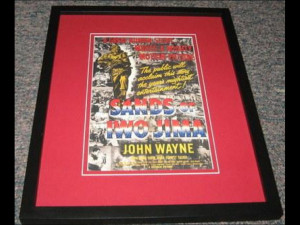 Sands of Iwo Jima Framed 8x10 Photo Poster John Wayne John Agar ...