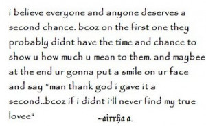 Everyone Deserves a Second Chance Quotes