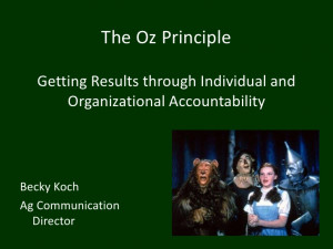... Getting Results through Individual and Organizational Accountability