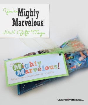 You're Mighty Marvelous M&M Gift Tags {Perfect for gymnastics meets ...