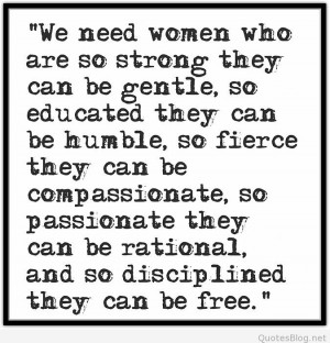 We need women who are strong quote