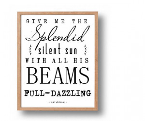Inspirational Quote Prints, Walt Whitman Literary Quotes, Typography ...