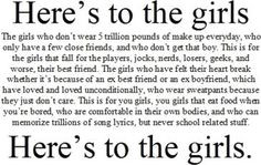 This is for the firls who fall for the players, jocks, nerds, losers ...