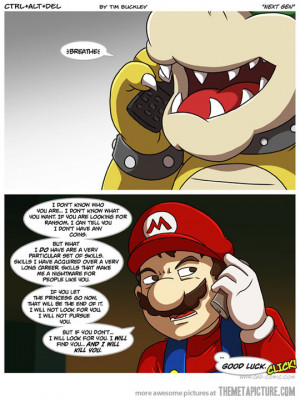 Funny photos funny Mario vs Bowser phone