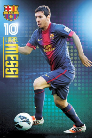 Barcelona Football Club - Lionel Messi Focus Soccer/Football Poster