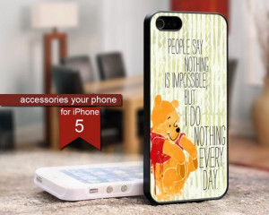 Winnie The Pooh Quotes 5 - iPhone 5 Black Case