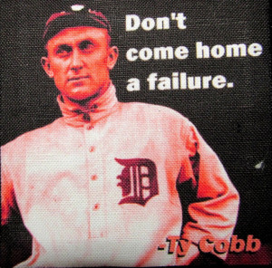 TY COBB QUOTE - Success - Printed Patch - Sew On - Vest, Bag, Backpack ...