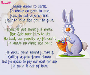 Happy Easter Day Poem Picture Bunny