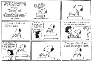 Also, Snoopy says, when presenting the beginning of your incredible ...