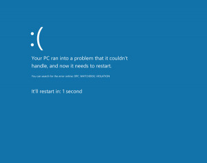 In Windows 8, the “Blue Screen of Death” isn’t that scary ...