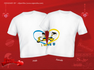 view product details paint our love couple t shirt