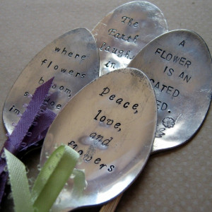 ... vintage spoon garden markers - quote collection -. $38.00, via Etsy