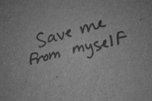 black and white, myself, quote, save me, text