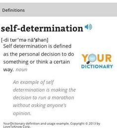 Self determination